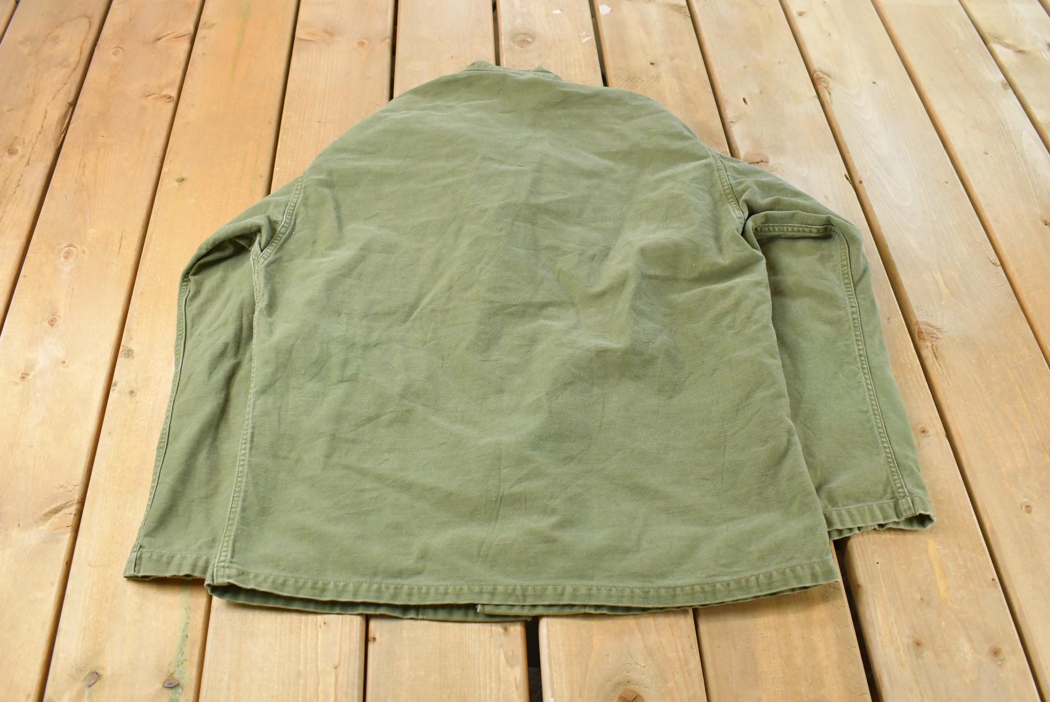 Vintage 1960s OG-107 Military Sateen Shirt Men's M