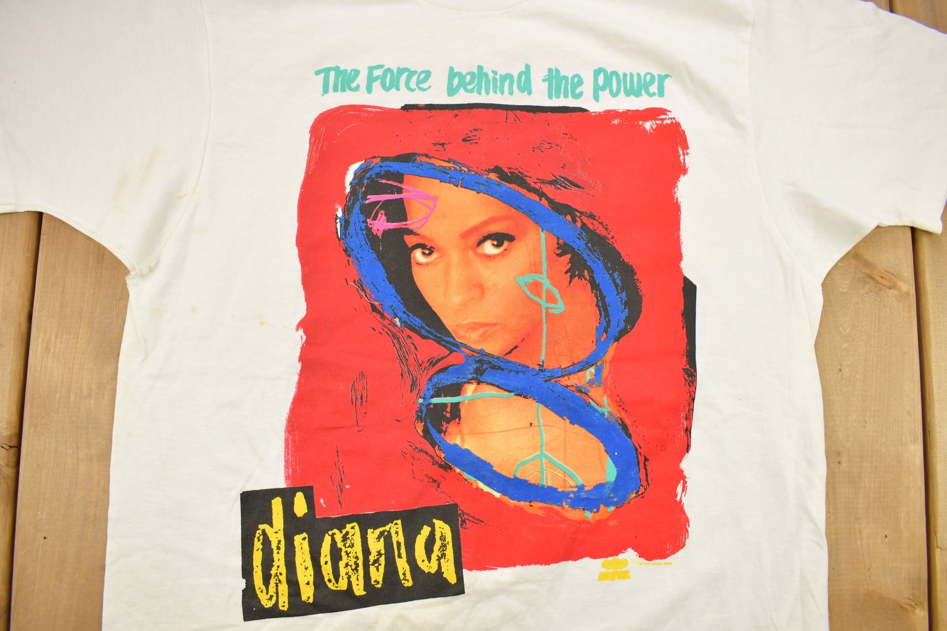 Vintage 1991 Diana Ross The Force Behind the Power Band T-shirt