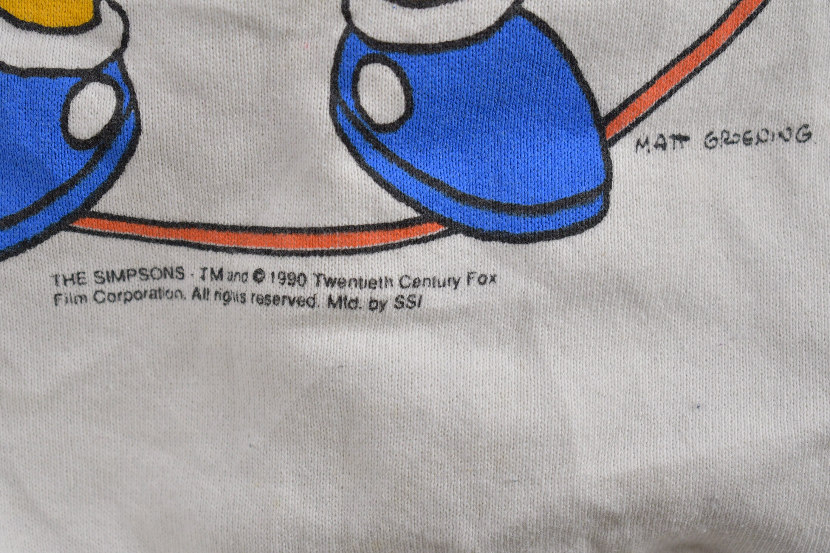 Vintage 1990 Bart Simpson Graphic Crewneck Sweatshirt