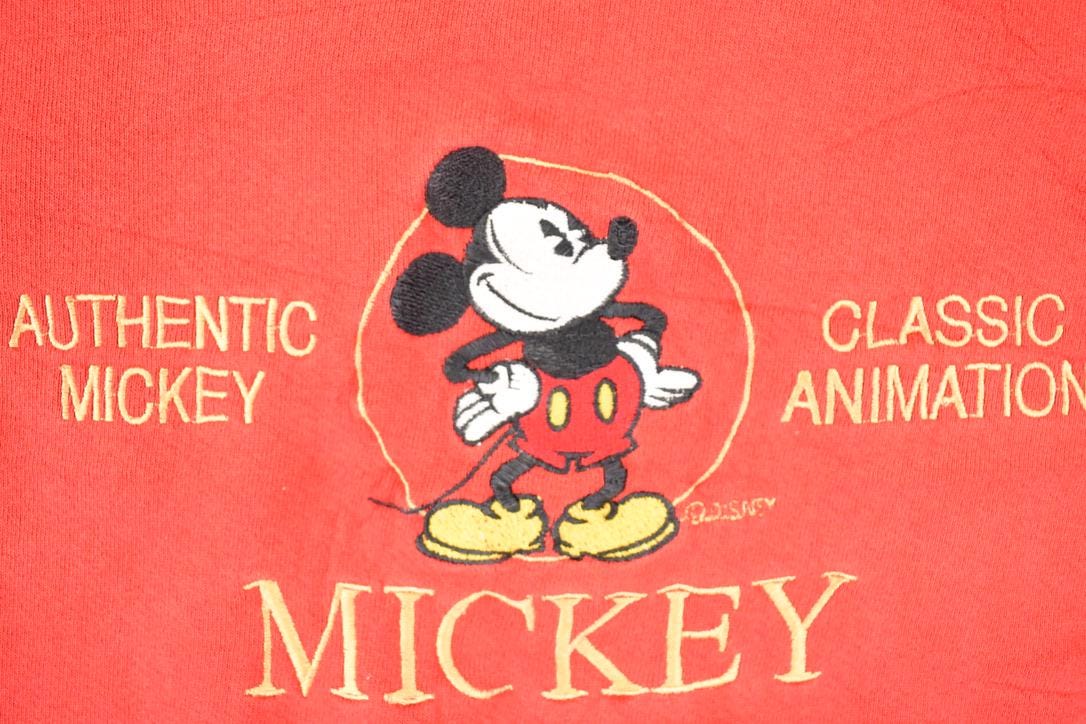 Vintage 1990s Mickey Mouse Embroidered Disney Crewneck Sweater Men's XL