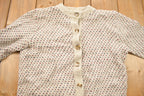 Vintage 1980s Heart Theme Knitted Cardigan Sweater