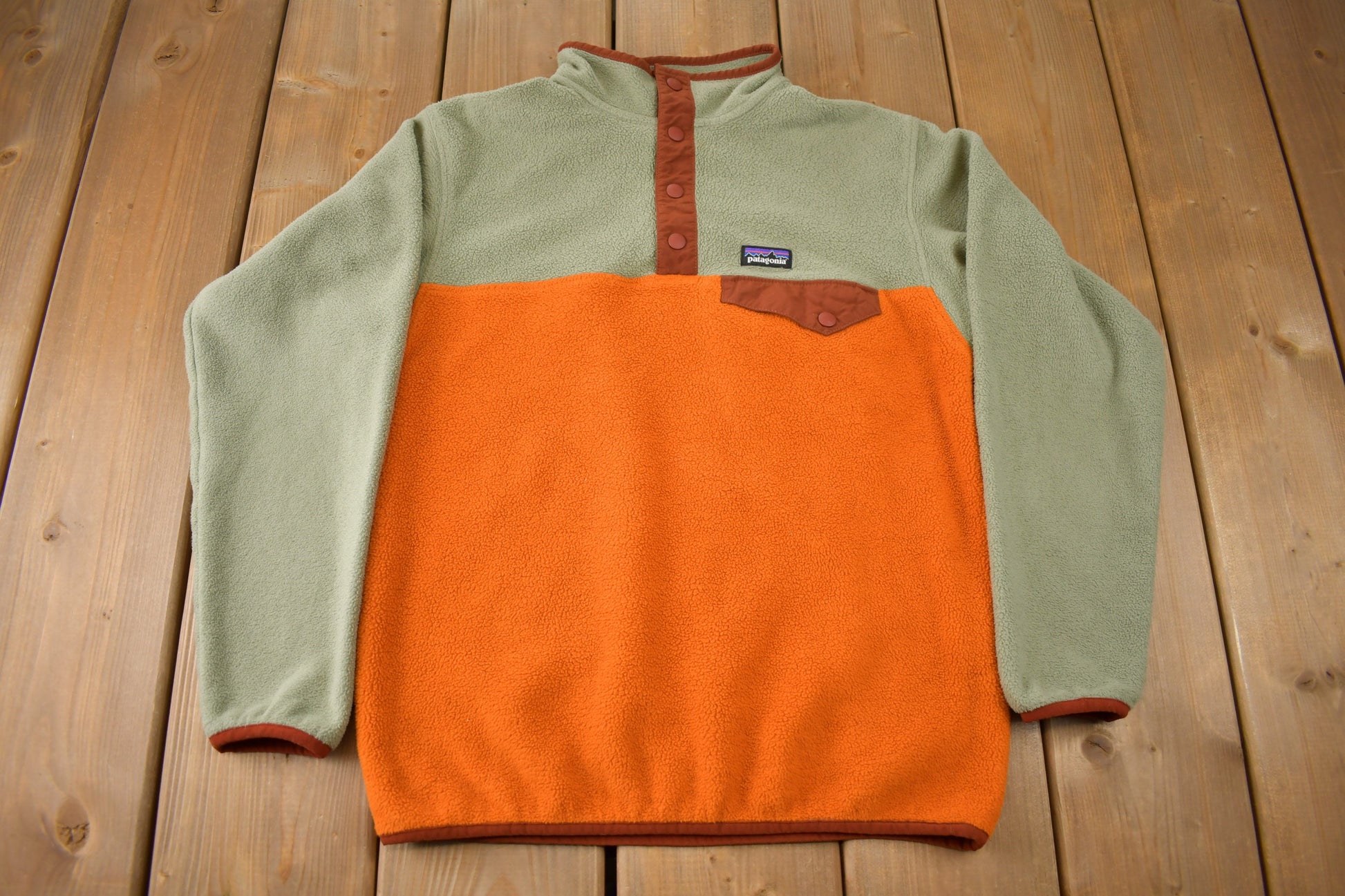 Vintage Patagonia T-Snap Quarter Button Quilted Sweater