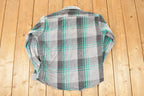 Vintage 1990s Five Brother Plaid Western Style Button Up Shirt Men's L