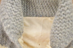 Vintage 1960s Car Graphic Cable Knit Curling Sweater
