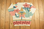 Vintage 1990s Abstract Patterned Knitted Sweater