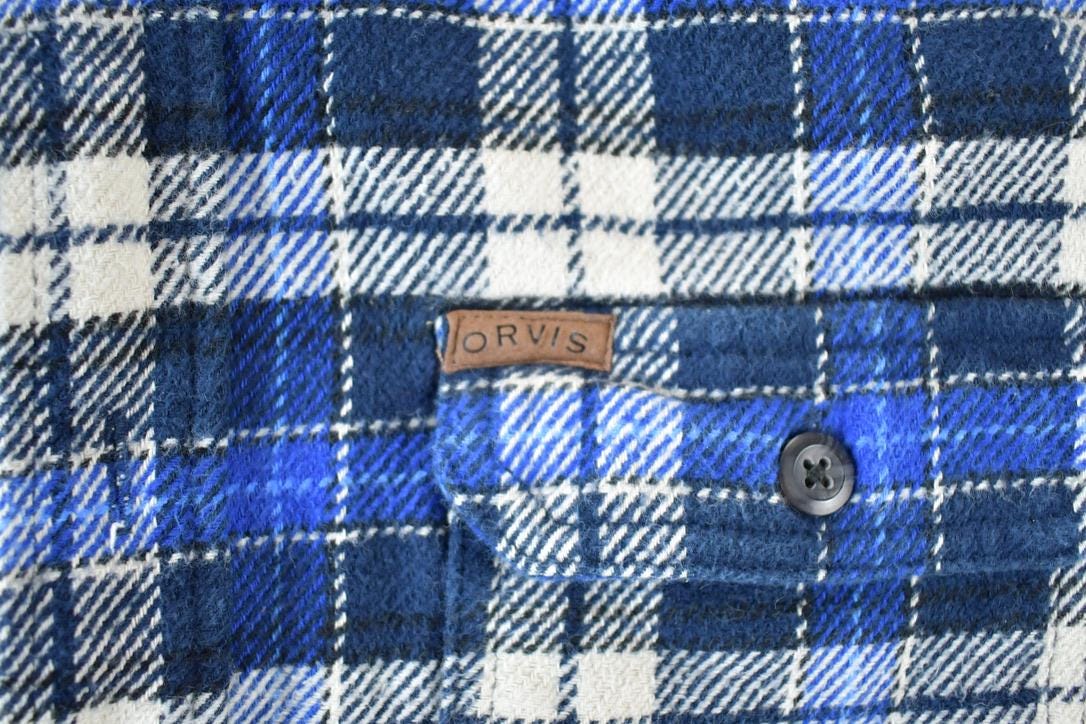 Vintage 1990s Orvis Plaid Western Button Up Shirt Made In USA