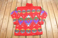 Vintage 1990s Aztec Pattern Knit Turtleneck Sweater