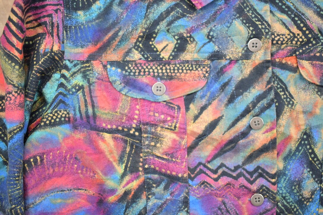 Vintage 1990s Chico Abstract Button Up Shirt