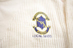 Vintage 1980s Communications Workers Embroidered Button Up Knit Sweater Made In USA