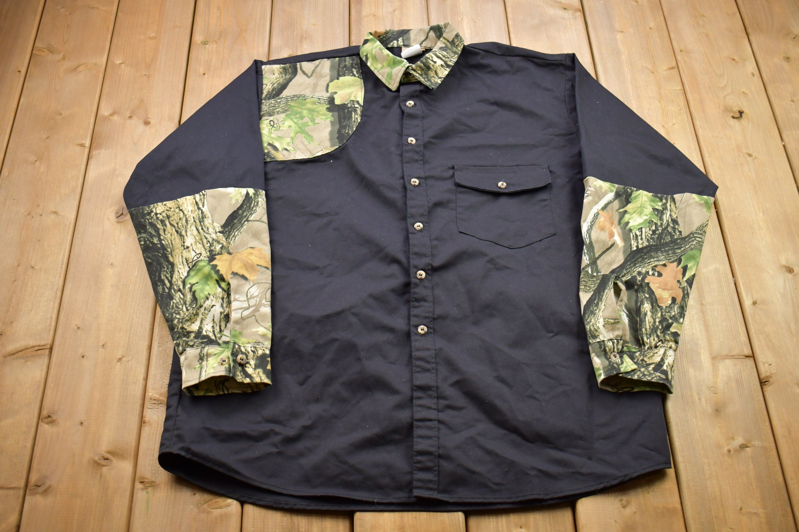 Vintage 1990s Ideal Hunting Camo Button Up