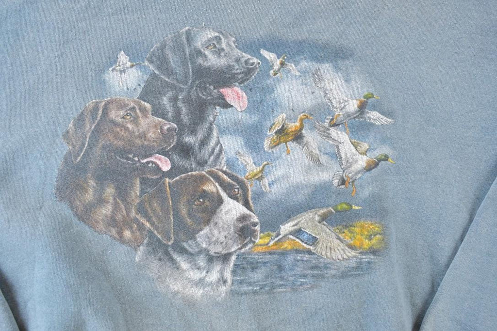 Vintage 1990s Dog And Duck Outdoorsman Crewneck Sweatshirt