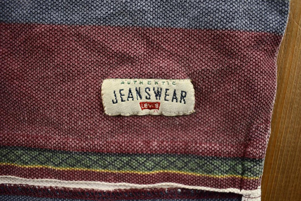 Vintage 2000s Horizontal Striped Levi's Jeanswear Polo Shirt