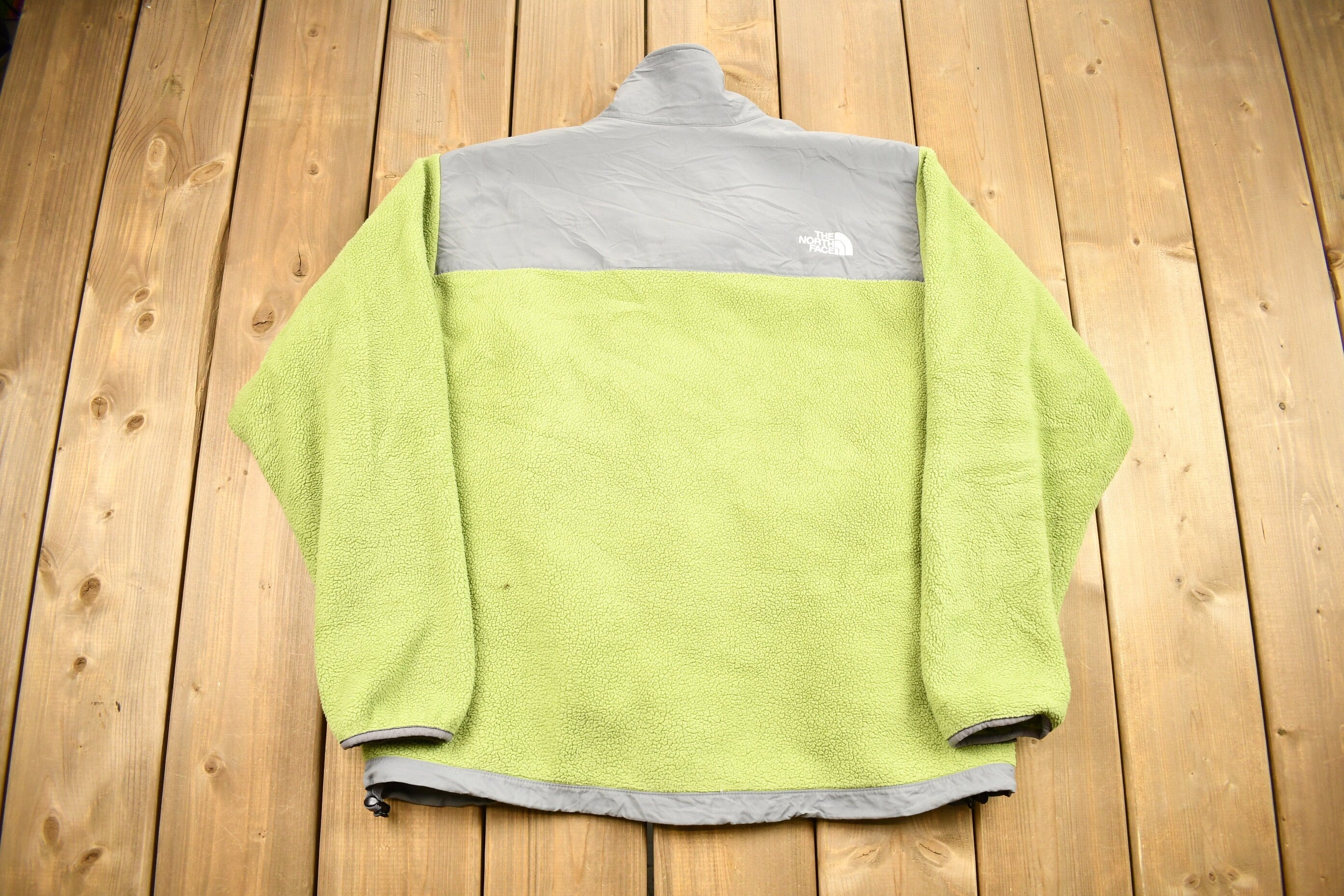 Vintage 1990s Lime Green The North Face Denali Fleece Women's Sweater