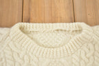 Vintage 1980s 3D Cable Knitted Sweater