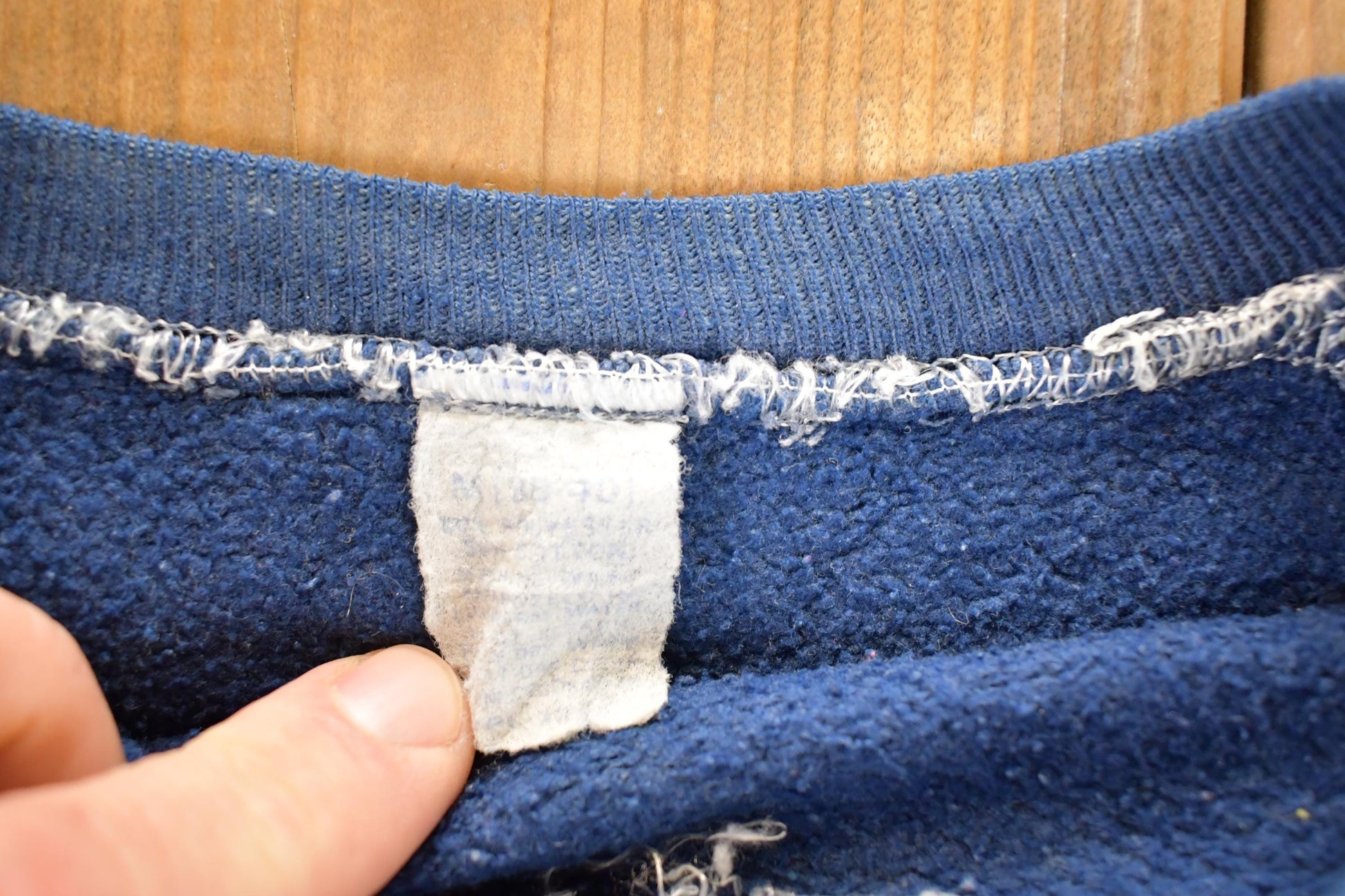 Vintage 1980s Navy Blank Crewneck Sweatshirt Women's L