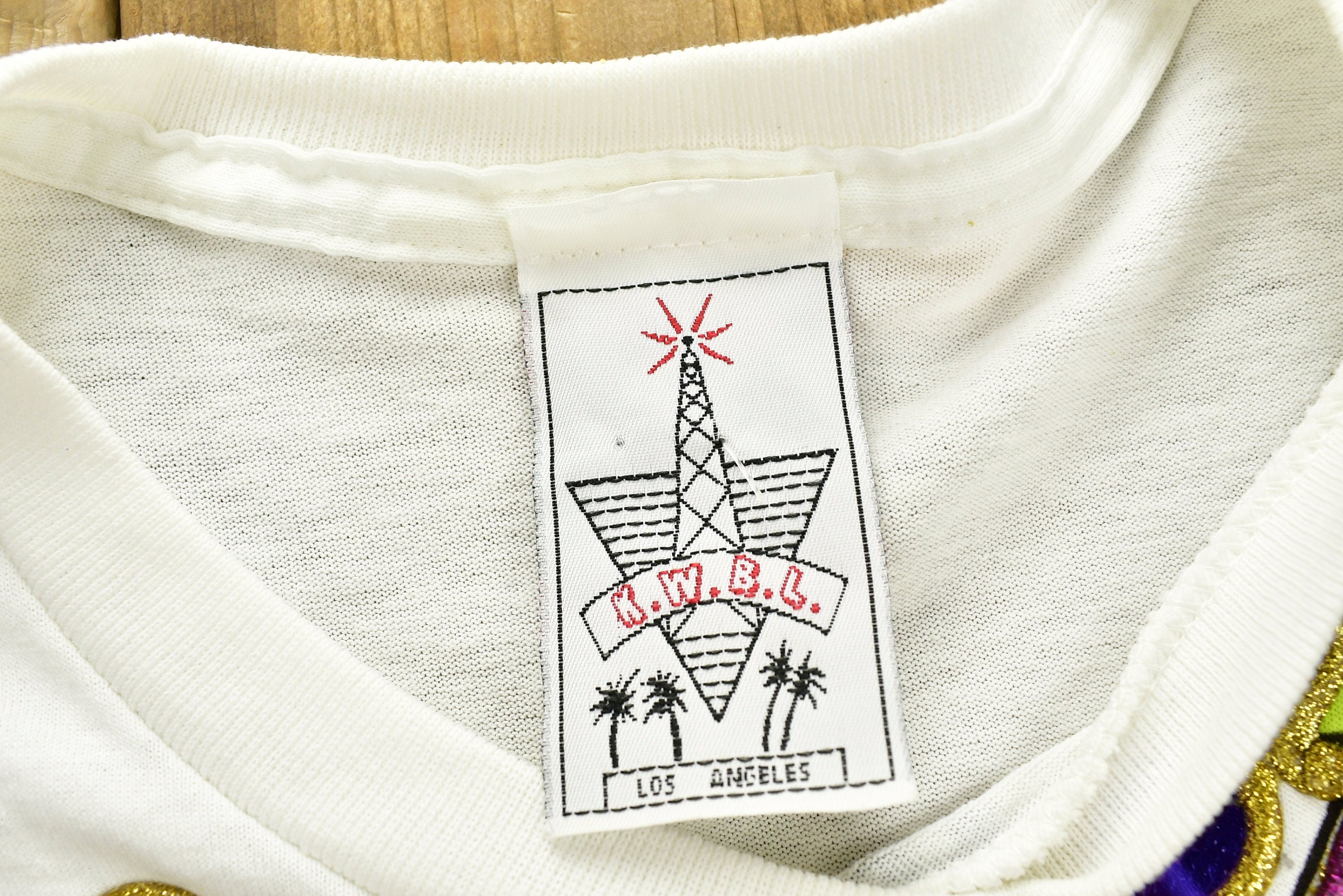 Vintage 1991 Hand Painted Abstract Patchwork T-Shirt
