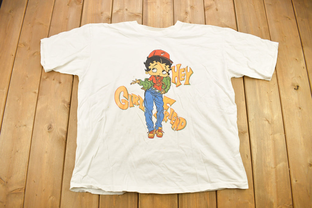 Vintage 1997 Betty Boop "Hey Girlfriend" Cartoon Graphic T-Shirt