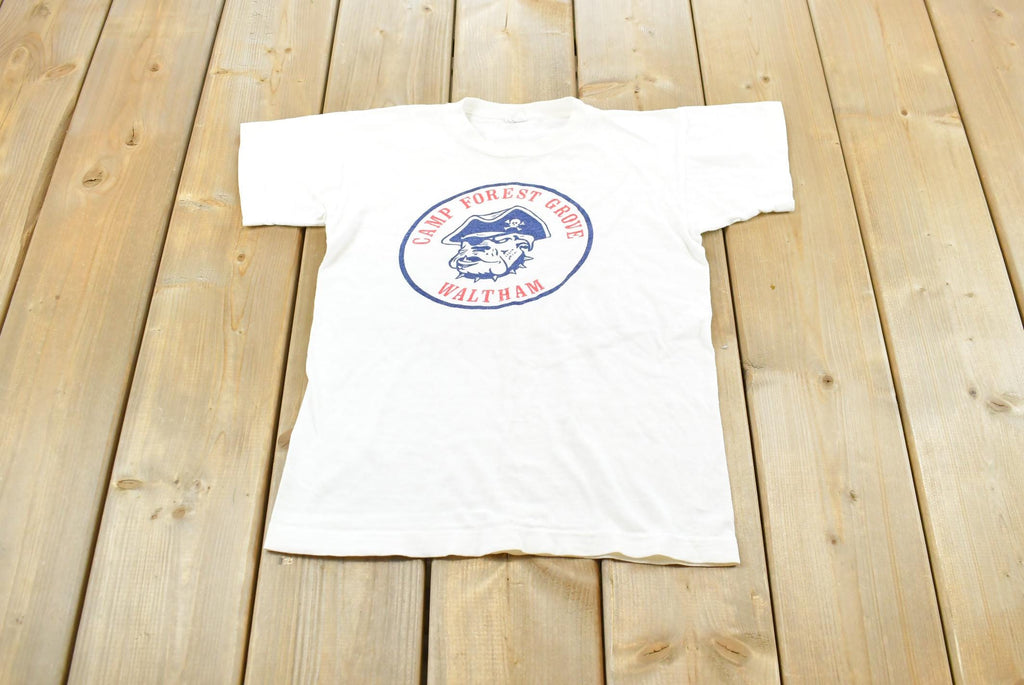 True Vintage 1960s Champion Camp Forest Grove Waltham Bulldogs T-Shirt Mens XS