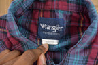 Vintage 1990s Wrangler Plaid Flannel Button Up Shirt