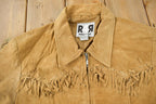 Vintage 1990s Rave 4 Real Beige Suede Fringe Jacket