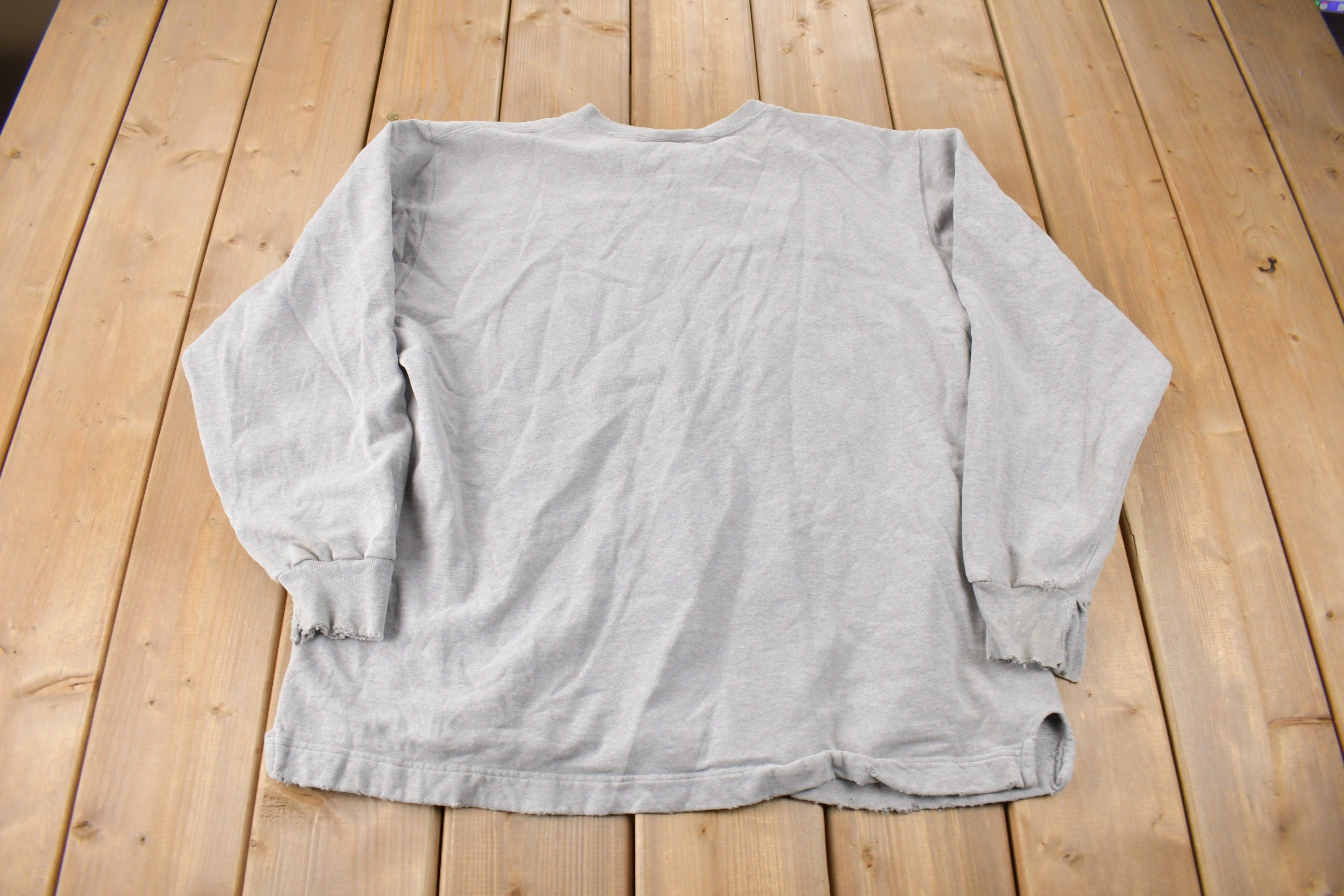 Vintage 1990s Champion Small Logo Embroidered Crewneck Sweatshirt Size XL