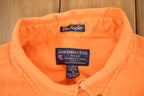 Vintage 1990s Abercrombie & Fitch Blank Orange Button Up Shirt