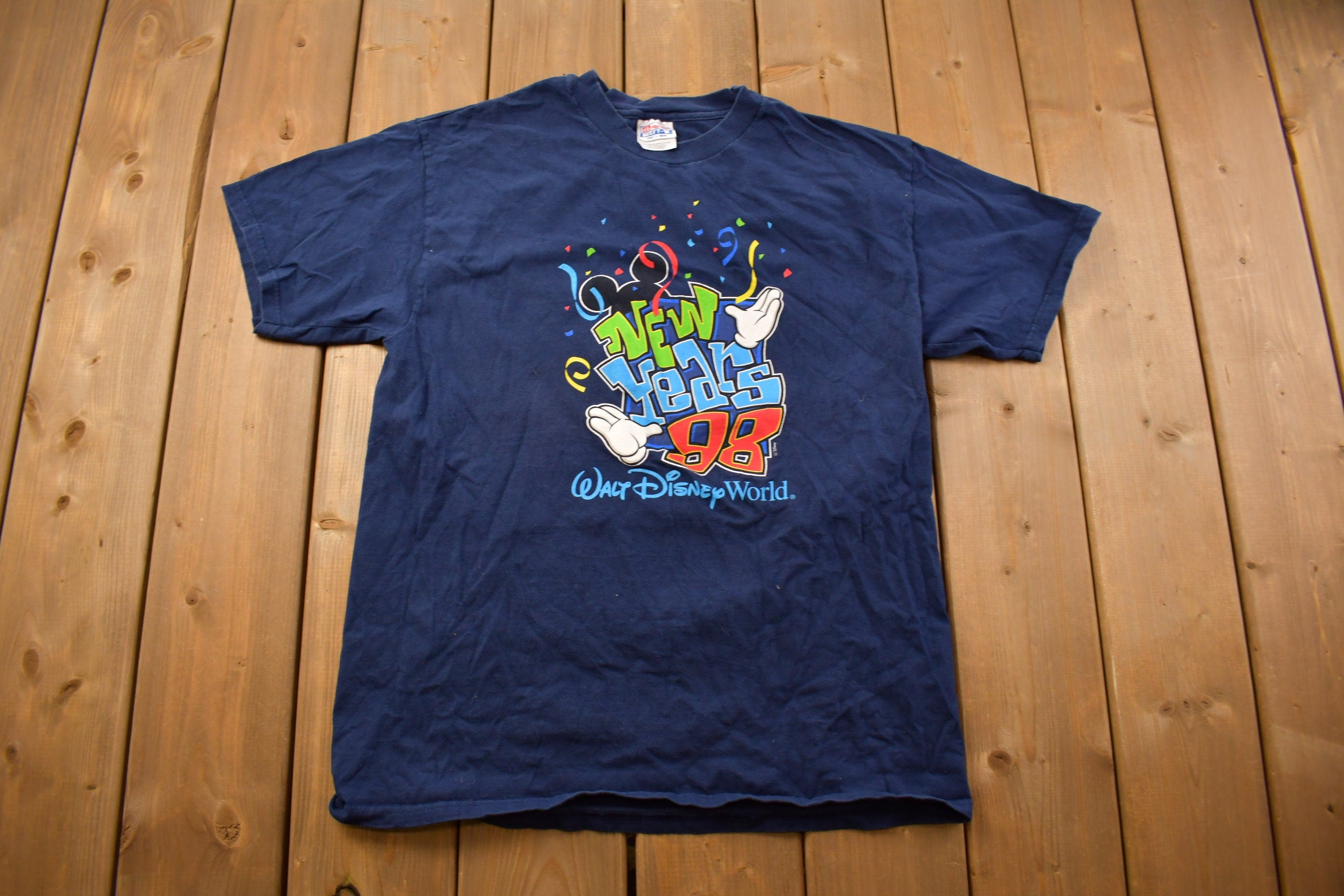 Vintage 1998 Disney World New Years T-Shirt