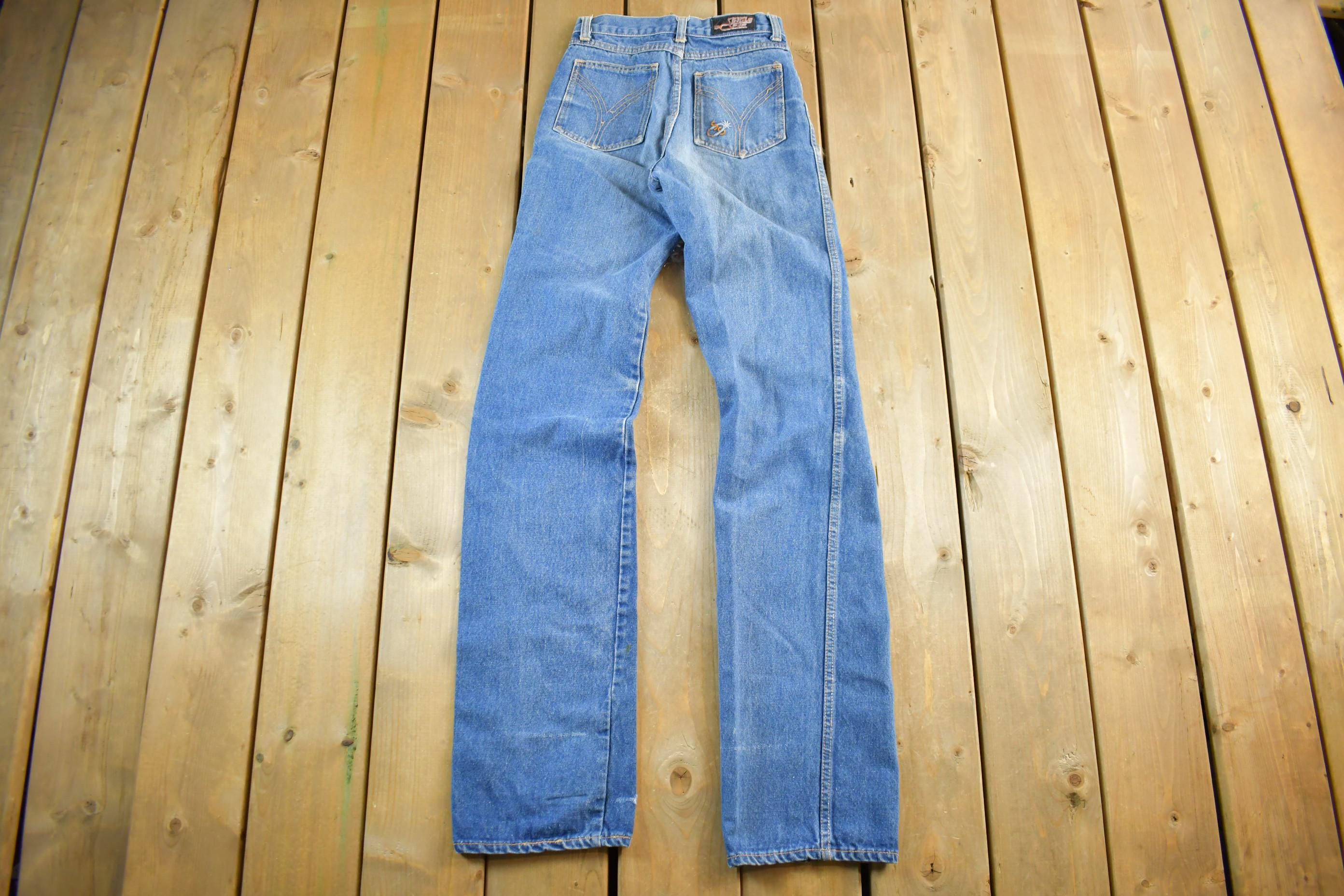 Vintage 1990s Single Spur Bootcut Denim Jeans Adult 24 x 36