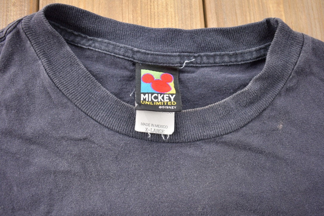 Vintage 1990s Disney Mickey Unlimited Orlando Florida T-Shirt  Mickey Unlimited  Souvenir T Shirt  American Streetwear  Vintage Disney