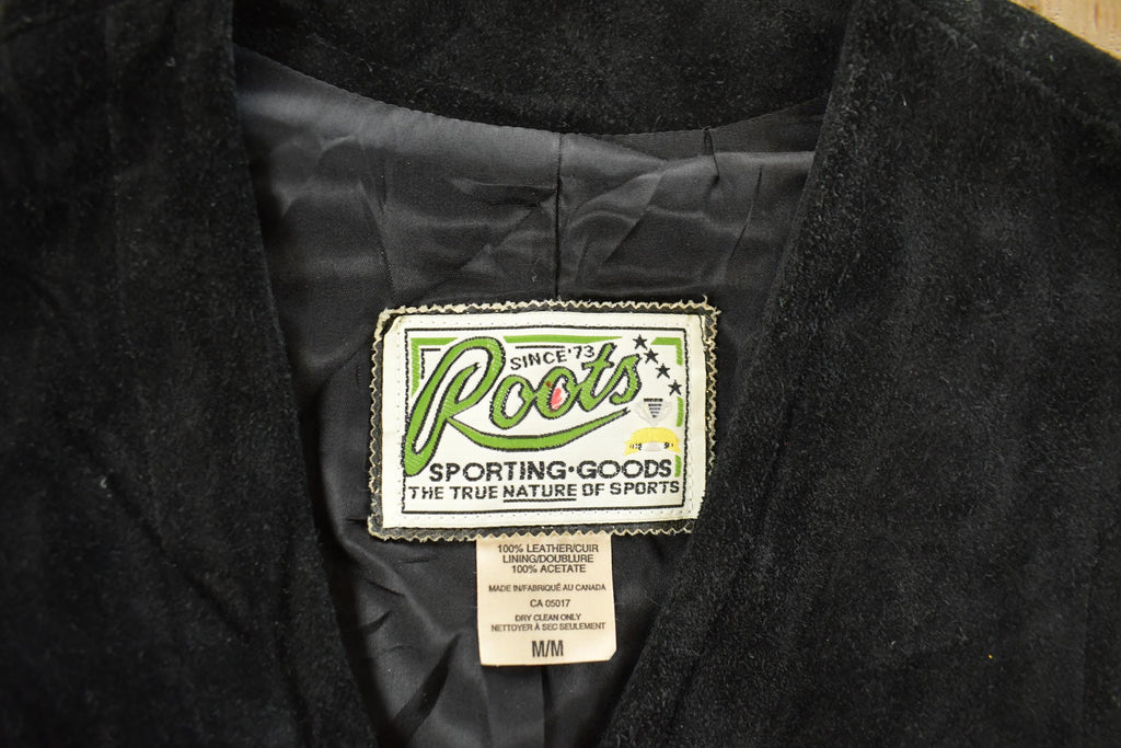 Vintage 1990s Roots Leather Suede Vest Men's Medium