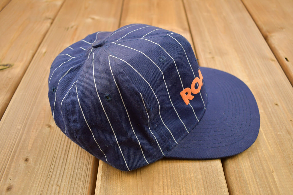 Vintage 1990s Roadway Striped Snapback Hat