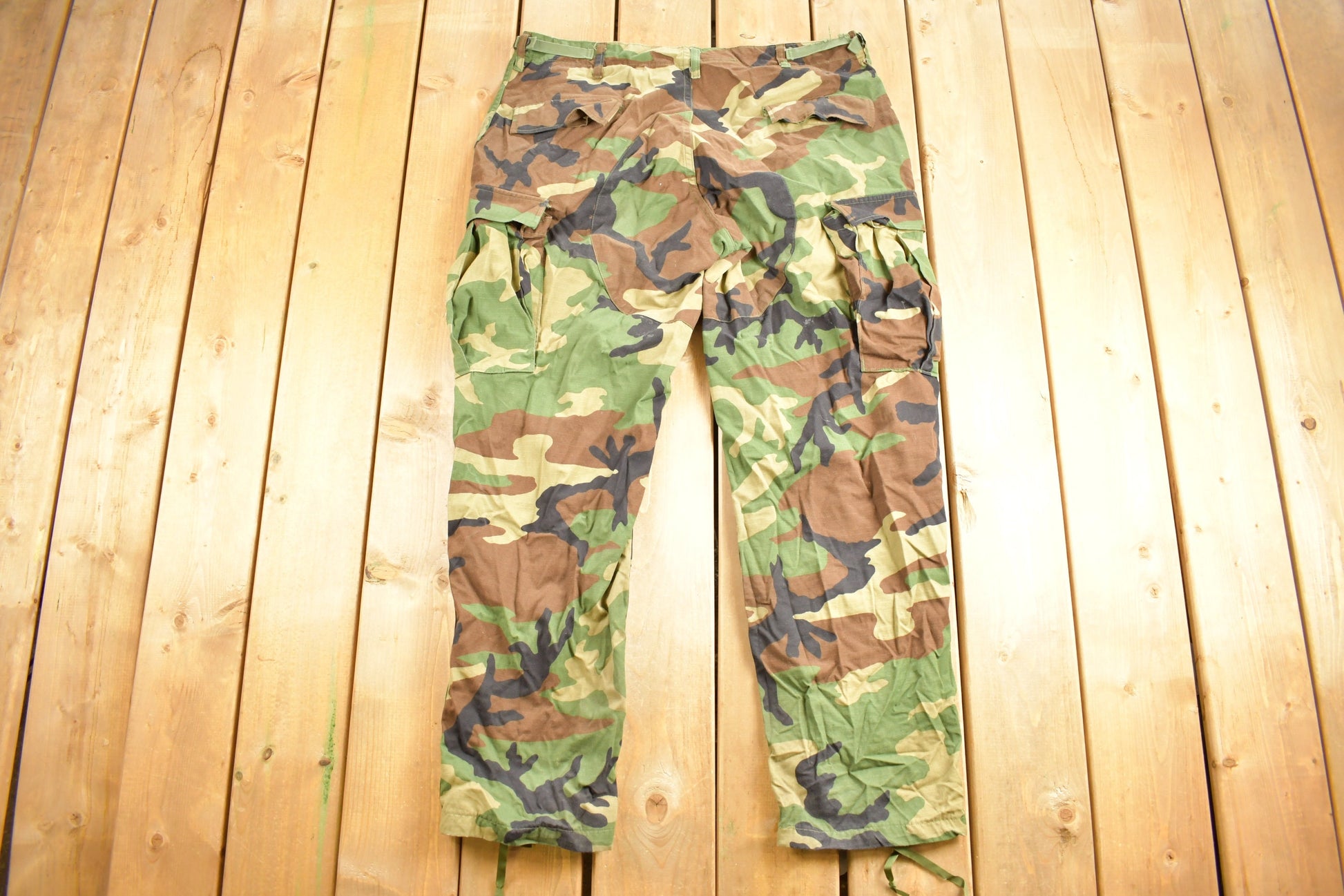 Vintage 2000 Army Woodland Camouflage Cargo Pants Size 32 - 39 x 32