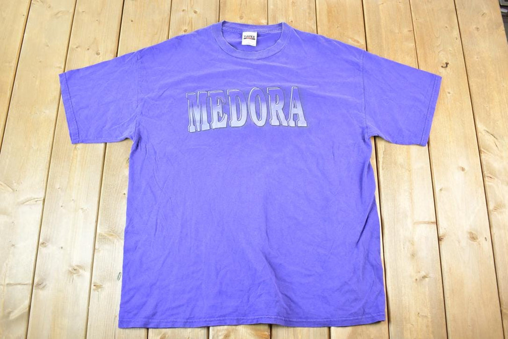 Vintage 1990s Medora Big Text Souvenir T-Shirt Mens L