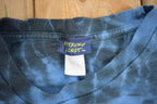 Vintage 1990s Extreme Limit Dragon Theme Long Sleeve Tye Dye T Shirt