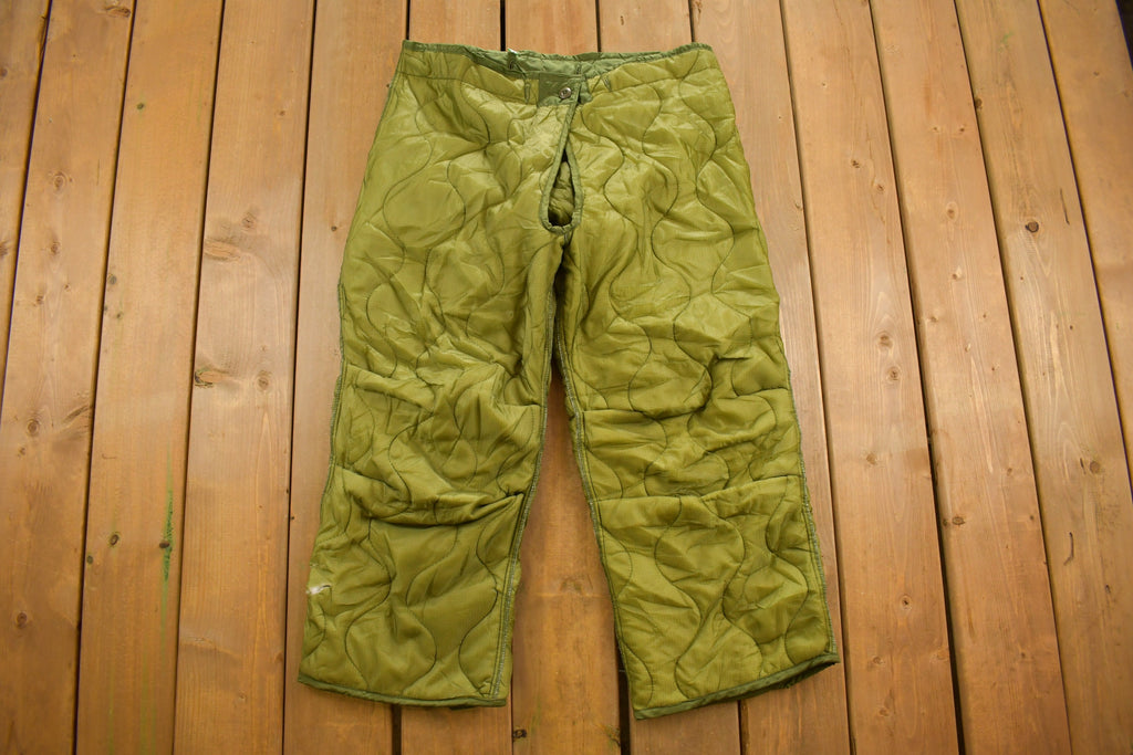 True Vintage 1983 Military Cold Weather Liner Pants Size Medium Long