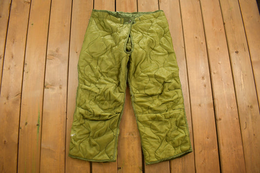 True Vintage 1983 US Military Cold Weather Liner Pants Size Medium Long / Army Pants / Military Pants / Military Vintage / Made In USA