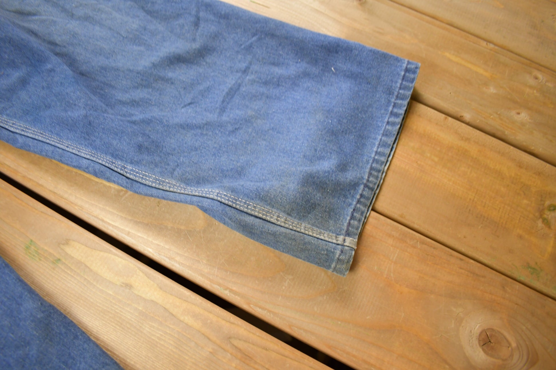 Vintage 1970s Sears Union Made Blue Denim Jean Overalls Size 36 x 29