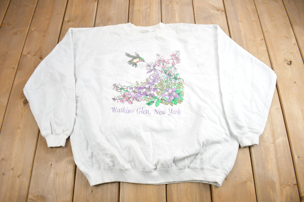 Vintage 1990s Watkins New York Cute Hummingbird Theme Crewneck Sweater