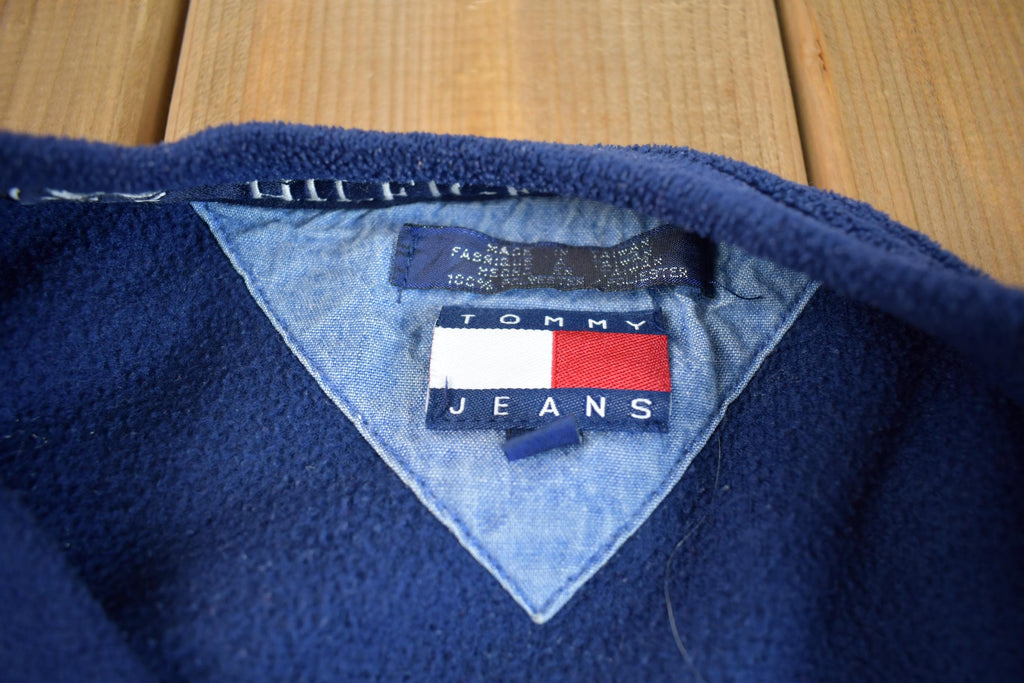 Vintage 1990s Tommy Hilfiger Tommy Jeans Embroidered Fleece Sweater