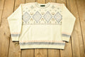 Vintage 1990s Diana Scott Fall Collection Crewneck Knitted Sweater  Vintage 90s Crewneck  All Over Pattern  Abstract Graphic