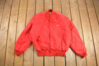 Vintage 1980s Holloway Chevrolet Satin Bomber Jacket