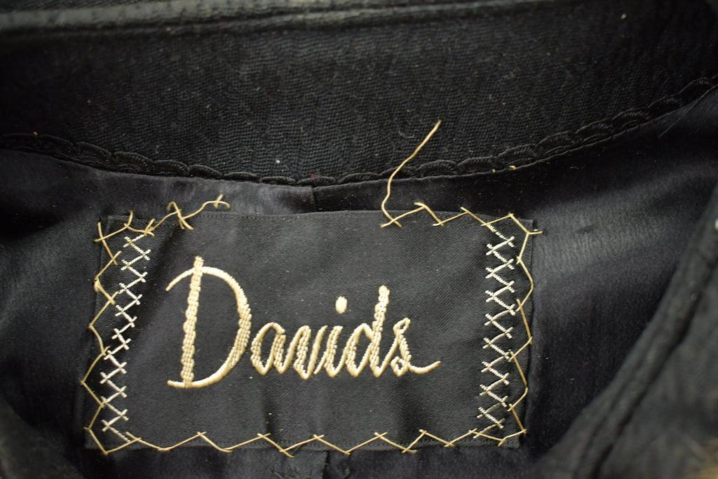 Vintage 1990s Davids Fur Collar 100% Wool Jacket