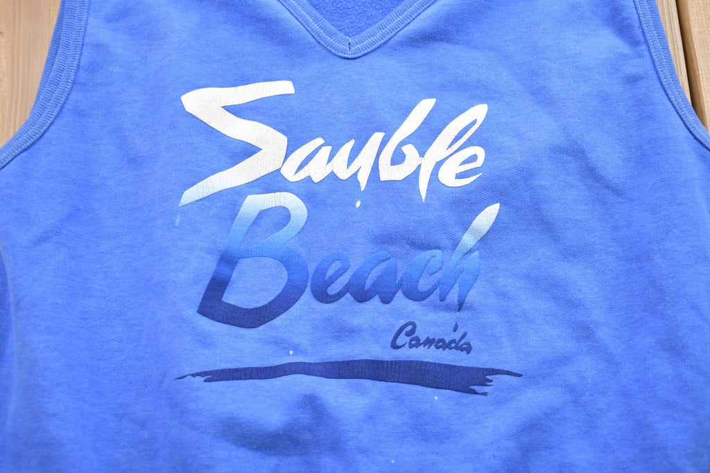 Vintage 1990s Sauble Beach Graphic Tank Top