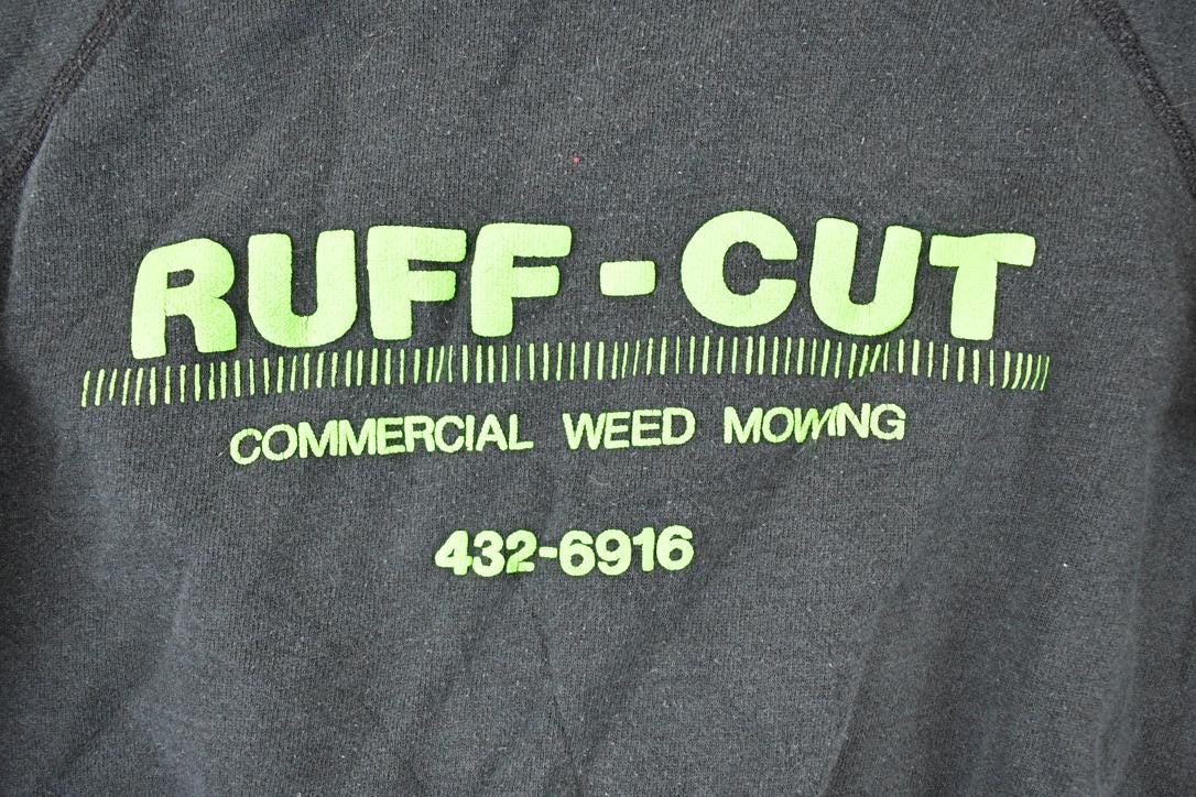 Vintage 1990s Ruff Cut Graphic Print Crewneck Sweatshirt Men's M