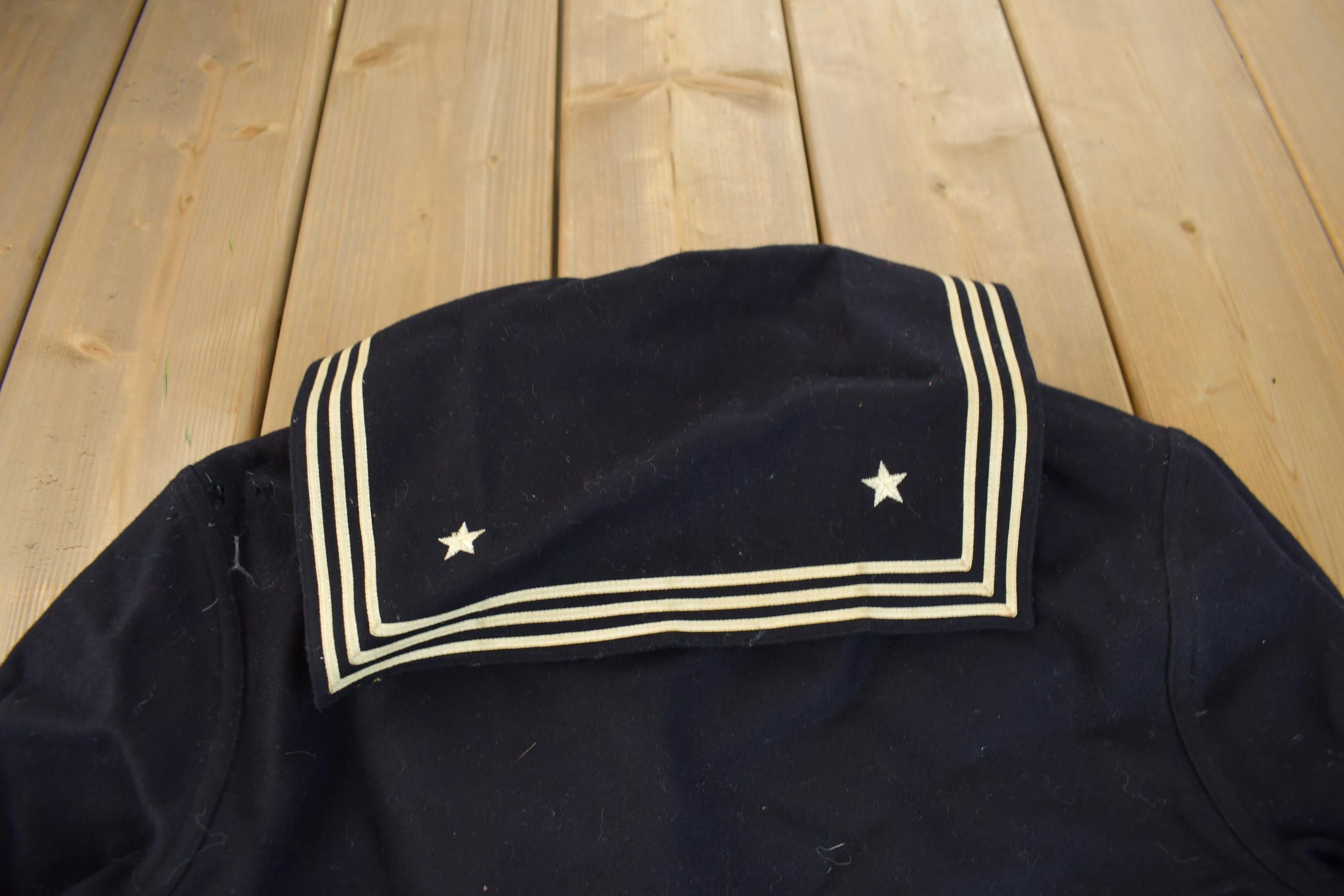 Vintage 1940s Navy Naval Wool Sweater /