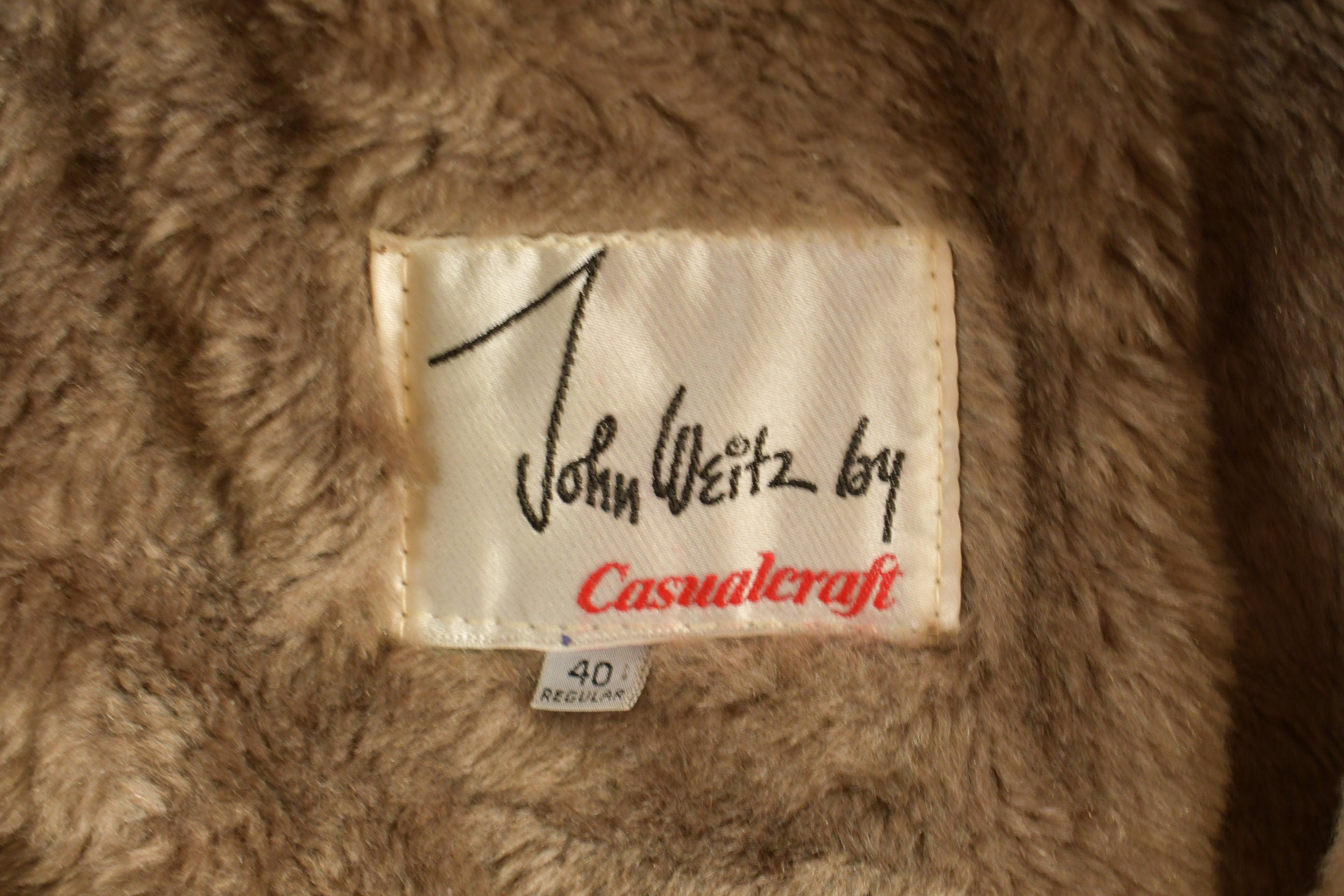 Vintage 1980s John Weitz Long Fur Coat