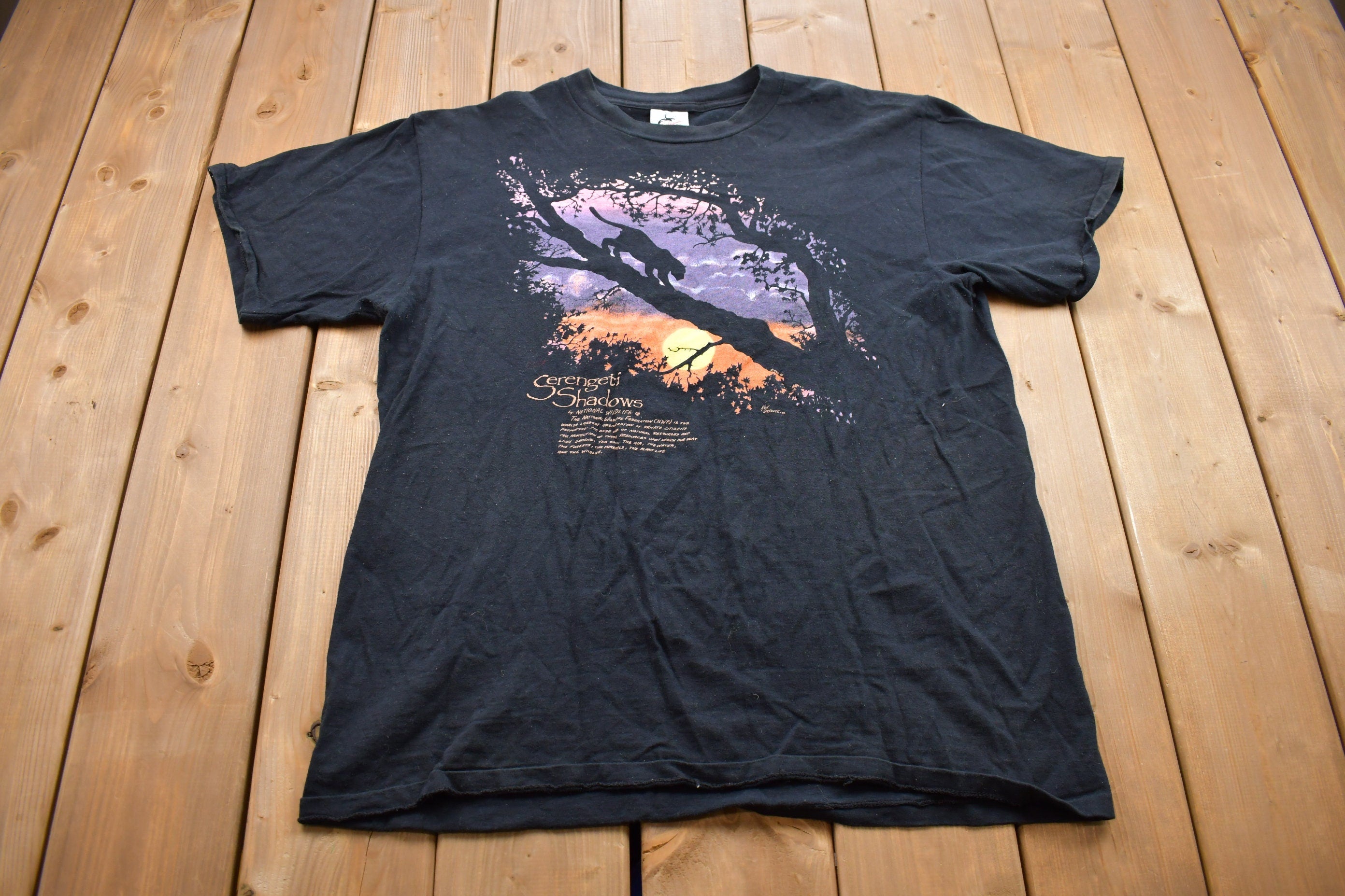 Vintage 1990 Serengeti Shadows Graphic T Shirt