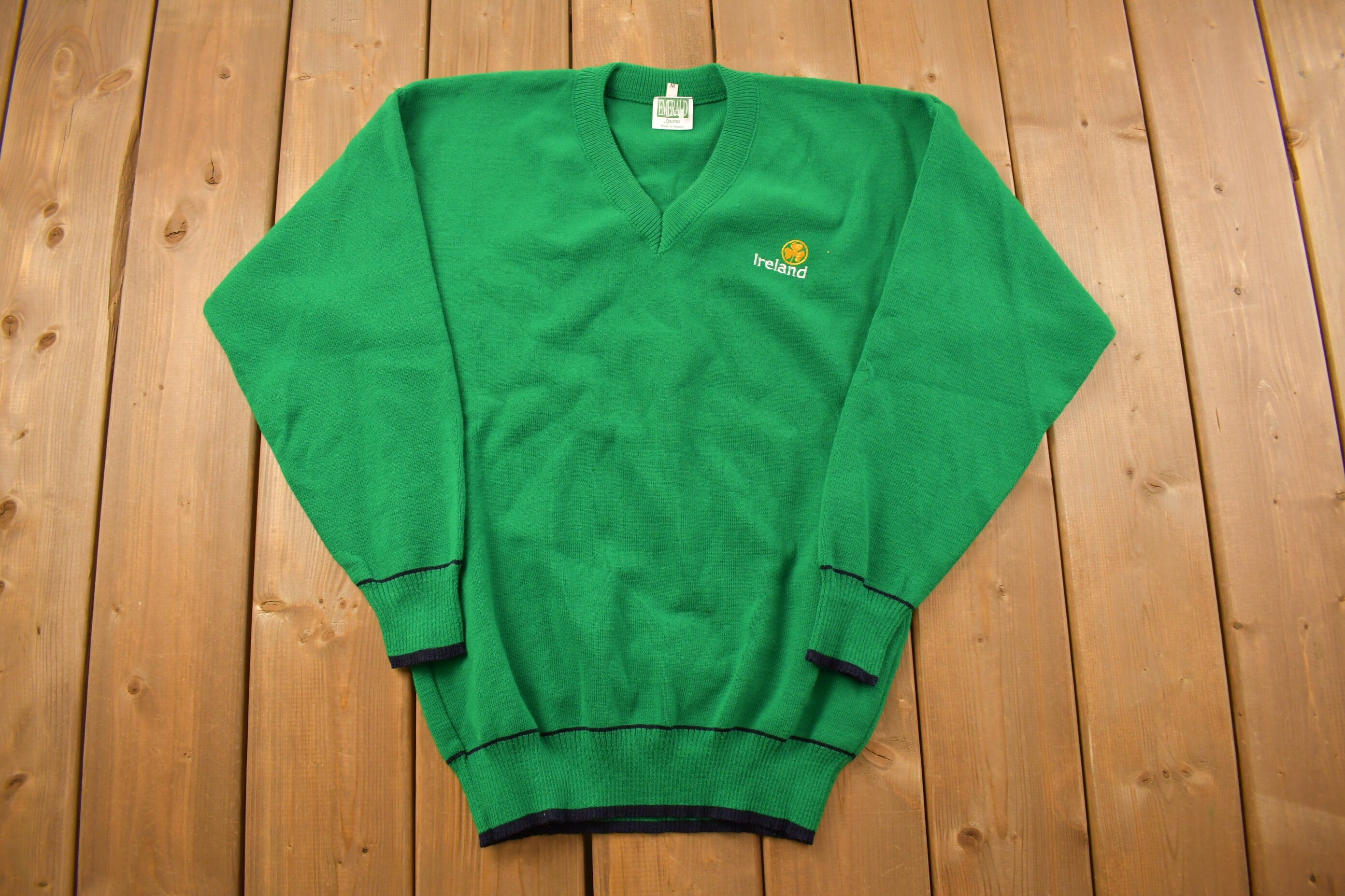 Vintage 1990s Ireland Knit Crewneck Sweatshirt