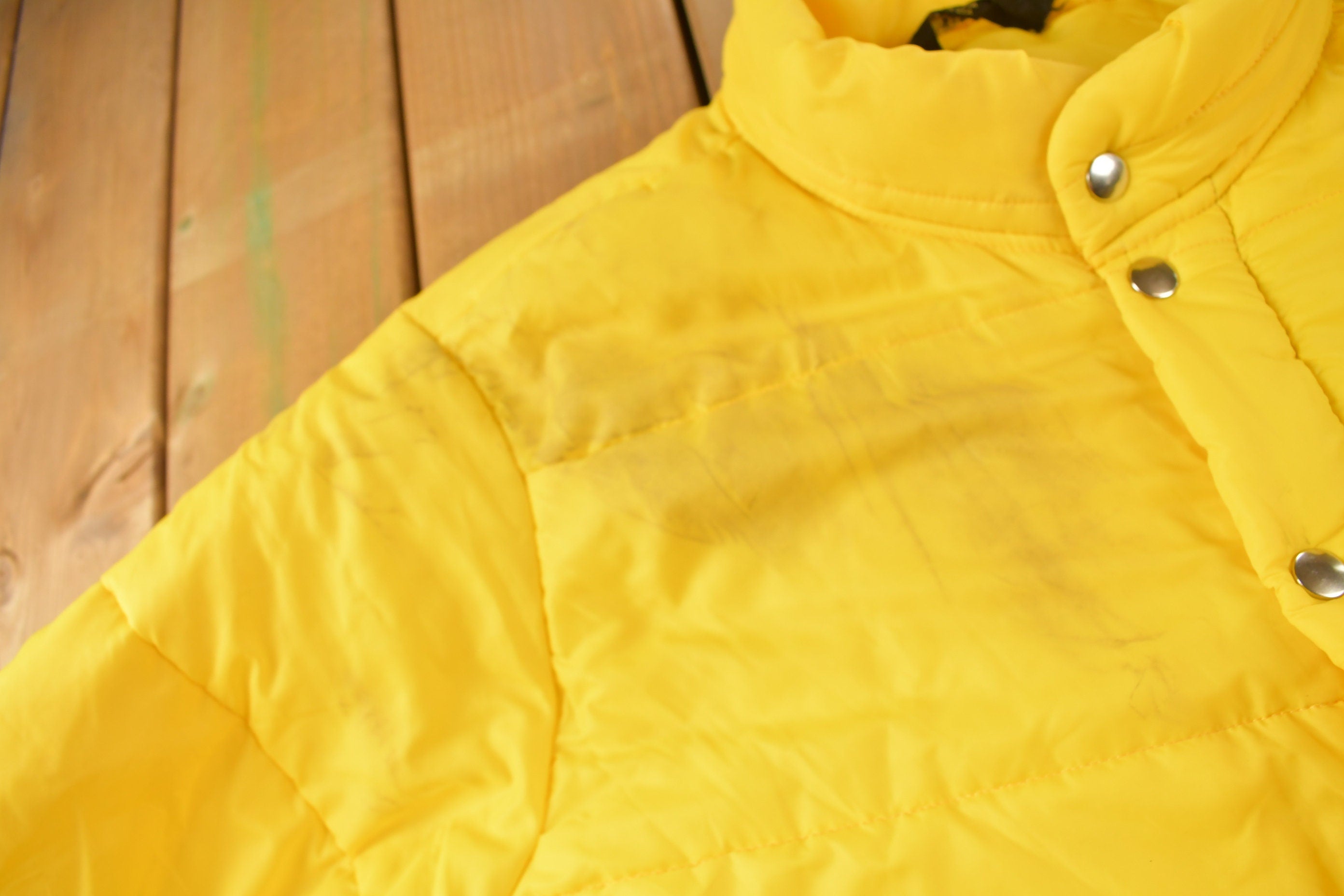 Vintage 1980s Hubbard Patchwork Weather Caster Puffer Jacket