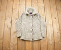 Vintage 1980s Wool Knit Button Up Sweater